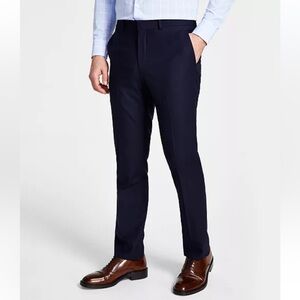 Kenneth Cole Reaction Men's Techni-Cole Suit Slim-Fit Pants - Navy